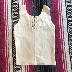 Hollister white tank top